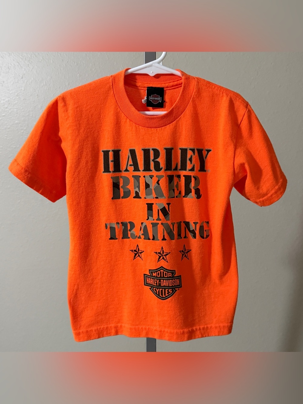 Harley-Davidson Kids "Harley Biker in Training" Orange T-Shirt, Size 4T